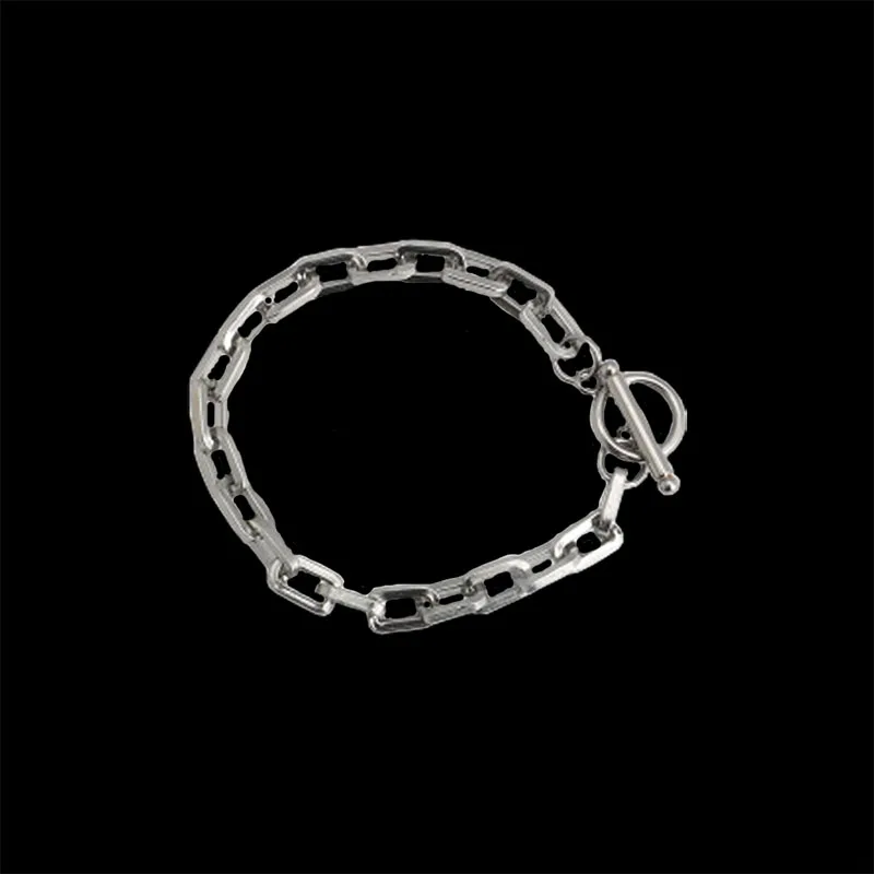 1 шт. плоская закругленная прямоугольная цепь из нержавеющей стали | Украшения и