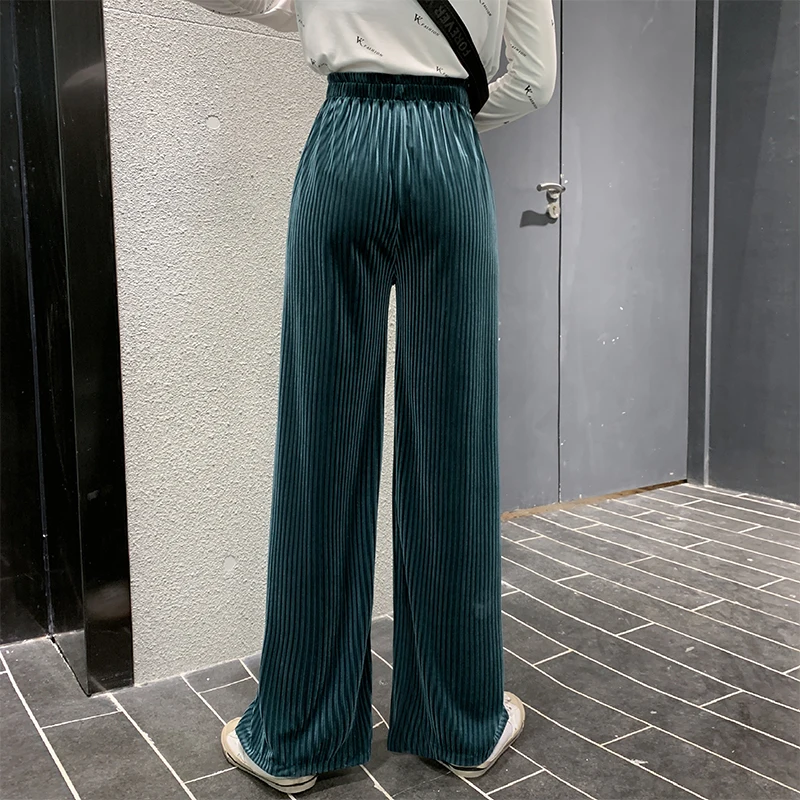 KINOMI женские осенние зимние шикарные широкие брюки повседневные элегантные