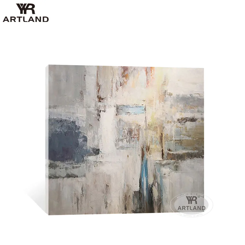 Скандинавский стиль современный 100% ручной работы абстрактная серая картина