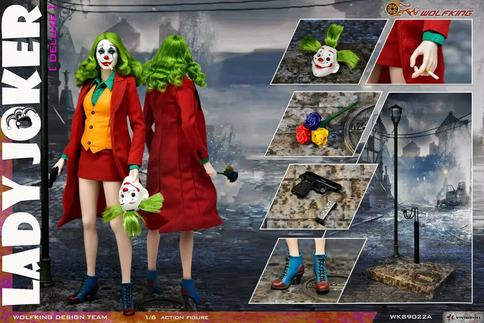 

1/6 WOLFKING WK89022A Female Lady Joker Deluxe Ver.12 inch Action Figure Toys
