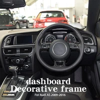 for audi a5 2009 2016 black wood grain car central control instrument panel interior decorative frame accessories 4pcs