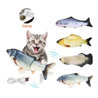 cat toy fish usb electric charging simulation dancing jumping moving floppy fish give catnip cat toy for cats toys interactive