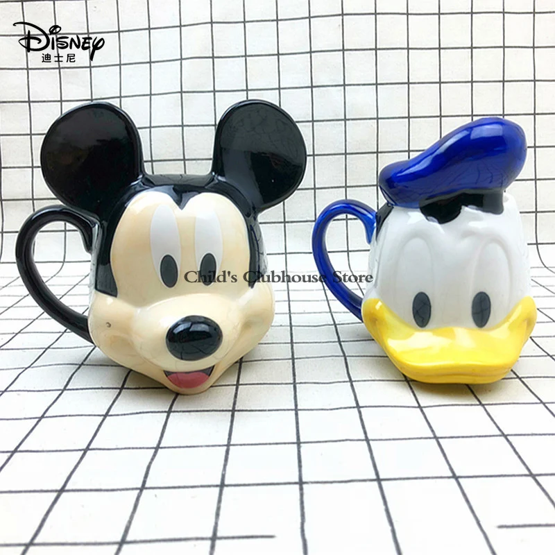 

2021 креативная чашка для воды Disney Микки Маус Дональд Дак Милая мультяшная чашка для мальчиков и девочек чашка для молока кофе чашка для пар п...
