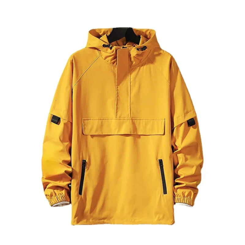 

Men Hoodes Jackets Streetwear Man Casual Outwear Coats Hip Hop Men's Windbreaker Jacket Plus Size Man Tops windbreaker