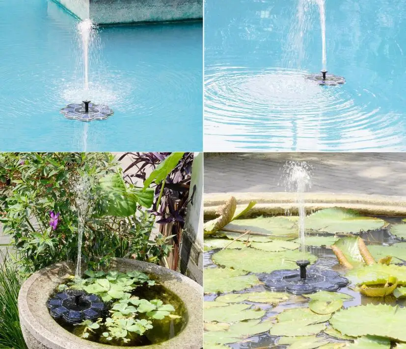 

Floating Fountain Solar Powered Water Fountain Pump for Pool Patio Birdbath Pond
