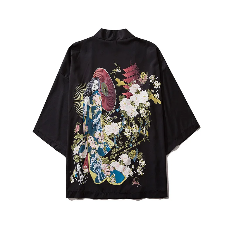 Yukata Haori мужское японское кимоно кардиган мужской костюм самурая юката