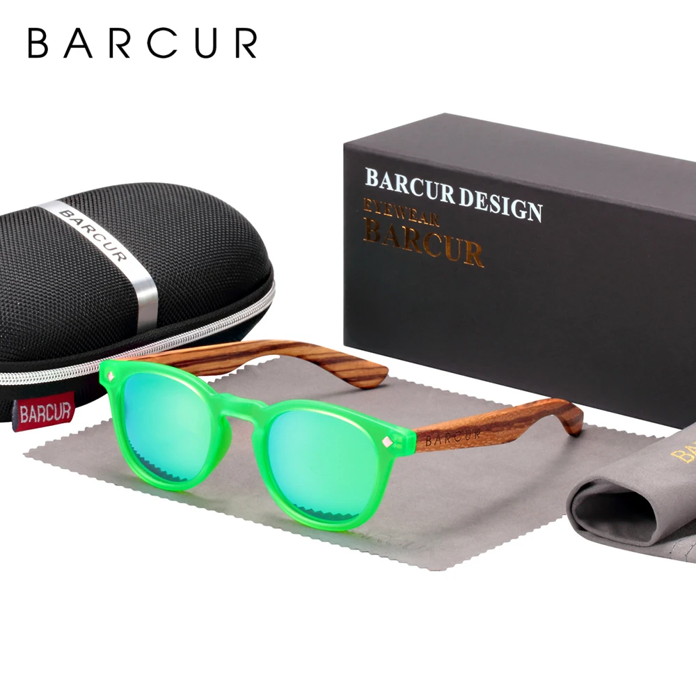 Солнцезащитные очки BARCUR круглые поляризационные с защитой UV400 для мальчиков и