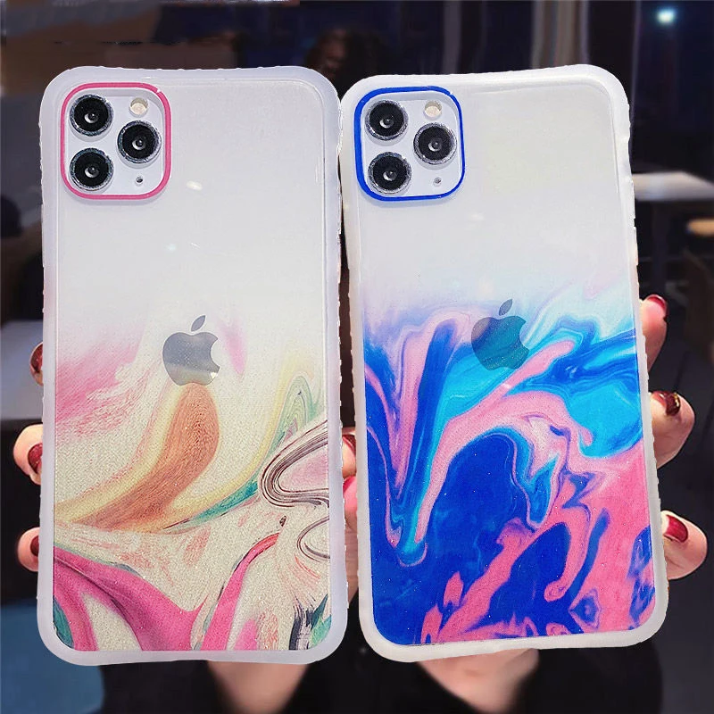 Чехол для телефона Lovebay с градиентной мраморной текстурой iPhone 11 11Pro Max XR XS X 6S 7 8 Plus