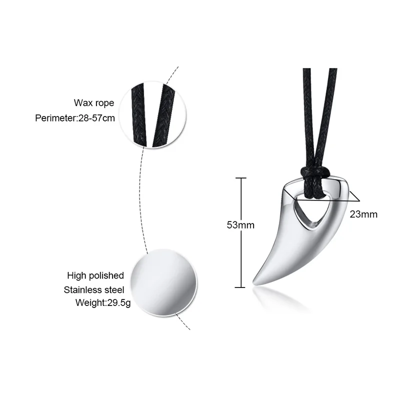 Потрясающие мужской Нержавеющая сталь черный Альфа копье кулон Цепочки и