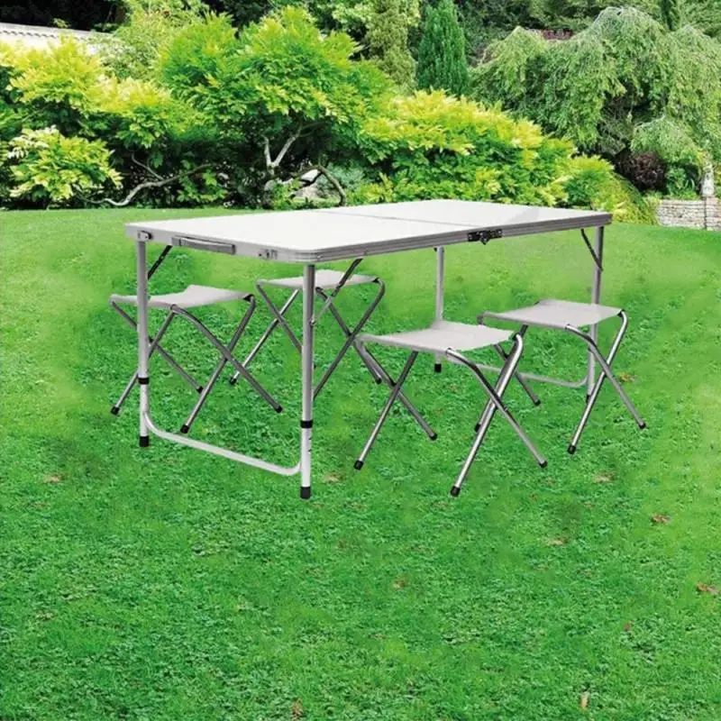 

Outdoor Foldable Table Portable Camping Table Furniture Computer Desk Aluminium Climbing Picnic Folding Tables Chair Set HWC