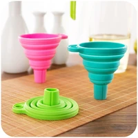mini foldable silicone funnel kitchen household liquid dispensing for liquid transfer oil wine cooking tools
