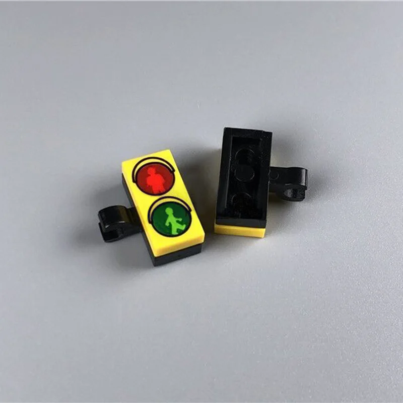 10Pcs/set Road Traffic Sign Crossing Indicator Lights Building Blocks MOC Accessories Parts Model Bricks DIY Kids Toys | Игрушки и хобби