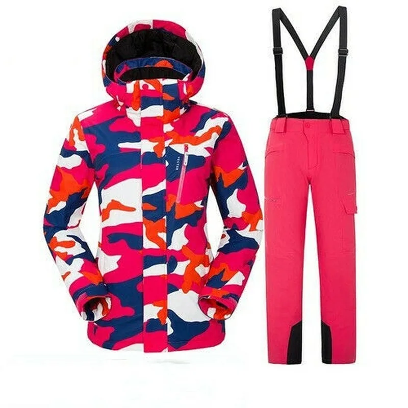 

Ski Suit Women Warm Waterproof Skiing Suits Ladies Outdoor Sport Coat Snowboard