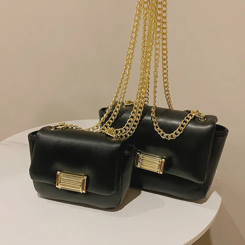 

Ladies Leather Shoulder Bag 2021 High Quality New Autumn All-match Chain Bag Messenger Bag Fashion Retro Small Square Bag