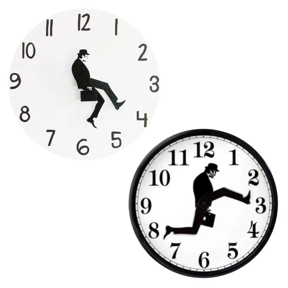 

Ministry Of Silly Walks Clock Durable British Comedy Inspired Wall Clock Novelty Wall Watch Mute Clock Home Decoration
