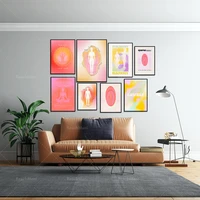 psychedelic art retro poster 70s home decoration canvas mindfulness quote gradient spiritual energy wall art prints living