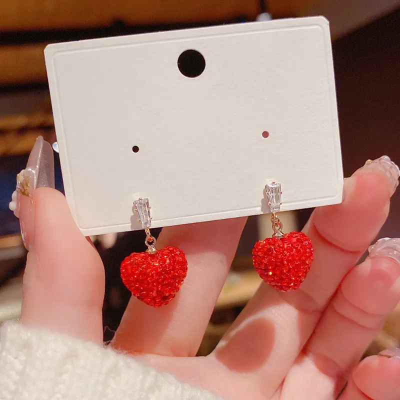

Красивые очаровательные красные серьги-подвески, новинка 2022, милые серьги, подарок на день рождения, оптовая продажа ювелирных изделий