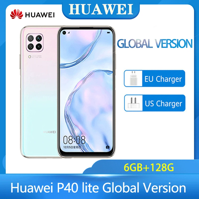 Глобальная версия Huawei P40 lite 6 ГБ 128 Гб Смартфон 48MP AI камеры 4 &quotFHD экран Kirin 810 Octa Core 40