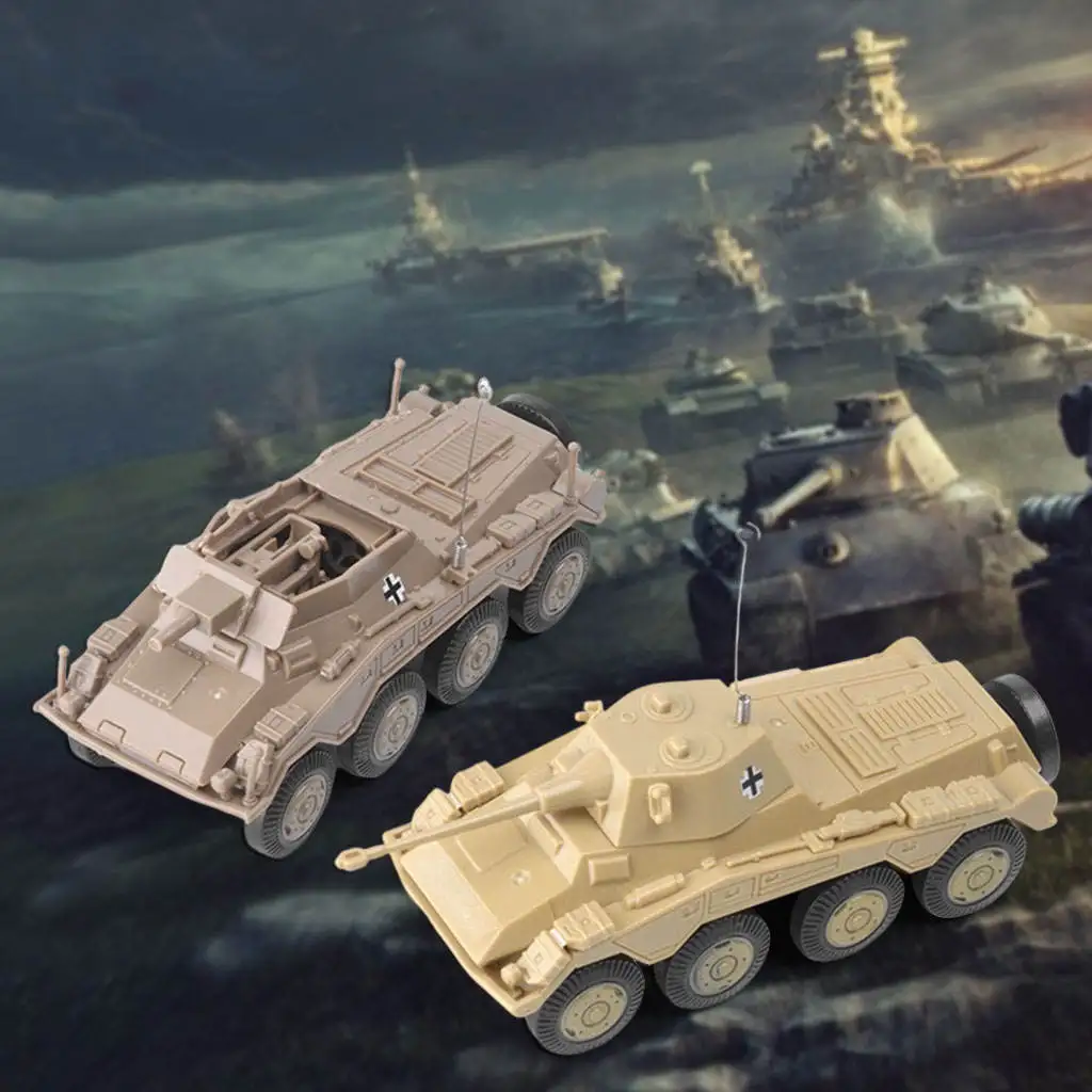 2 шт., Пластиковые 4D-модели масштаба 1/72, танк Второй мировой войны