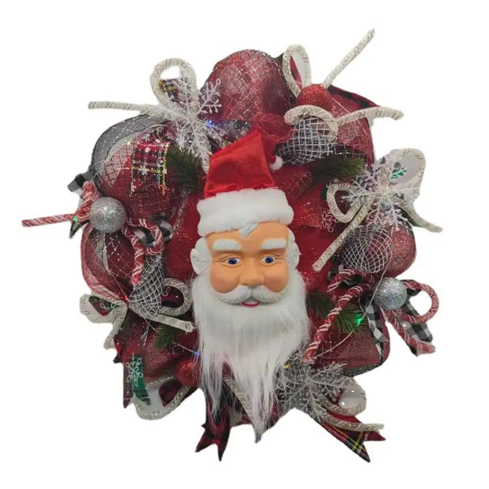 

Christmas Wreaths For Front Door Santa Claus Wreath Decoration Christmas Decorations Wreath Front Door Wreath DIY Christmas
