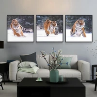 5d diy diamond painting cross stitch tiger embroidery mosaic handmade full square round drill wall decor craft gift
