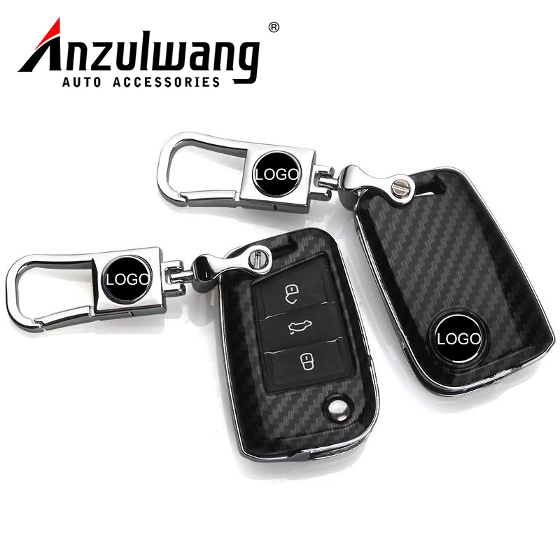 Чехол для автомобильного ключа ANZULWANG Черный Защитный чехол Volkswagen Lamando/Tiguan L/GOLF