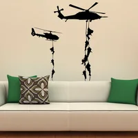 Air Force Wall Decal Helicopter Army Theme Boys Bedroom Playroom Home Interior Decor Creatives Door Window Vinyl Stickers Q908