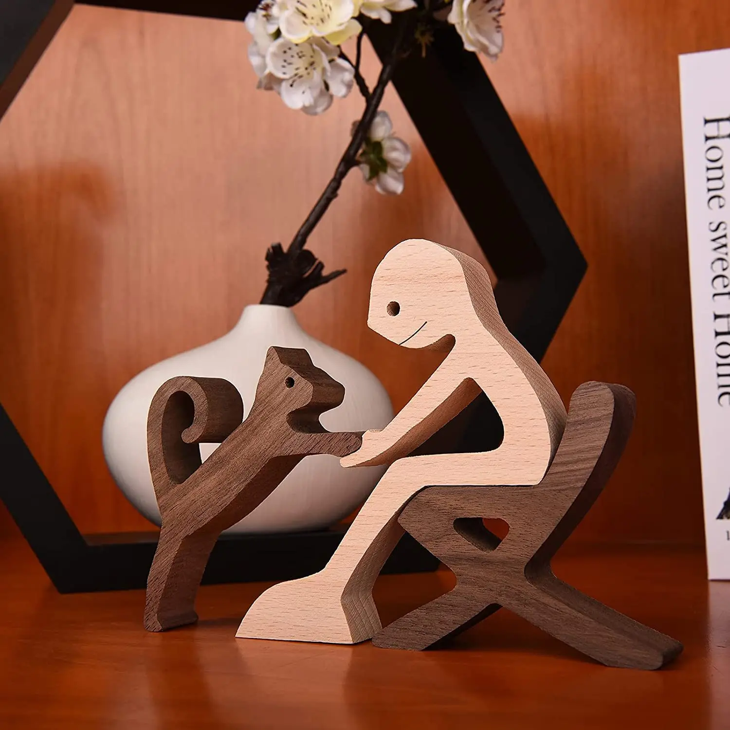 

Деревянная мебель для щенков семейная поделка креативное украшение Настольный скандинавский орнамент