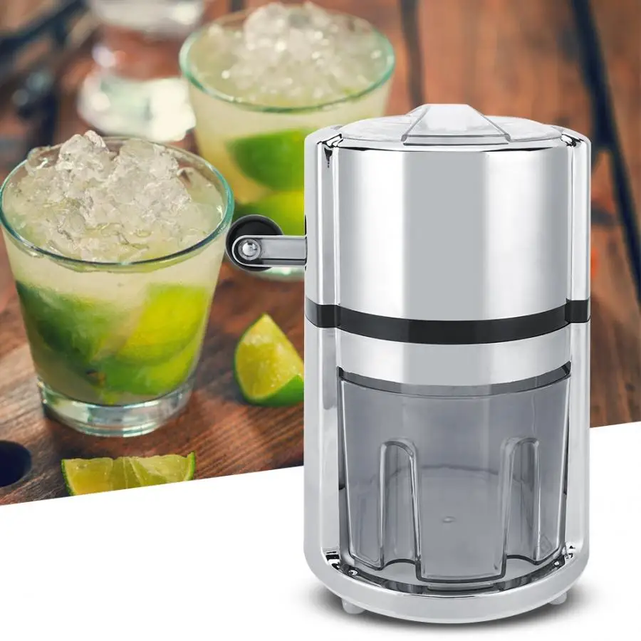 Круглая ручная дробилка льда с рукояткой машина для бритья кухонный инструмент