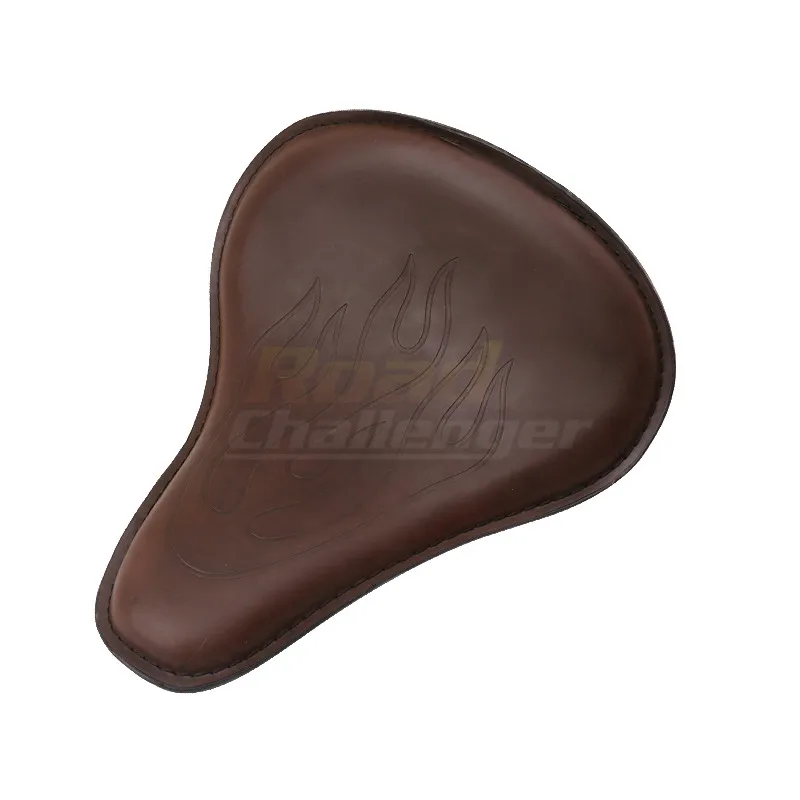 

Коричневый мотоцикл пожарный узор Solo Seat Для Harley Sportster 883 XL Chopper Bobber для Honda Shadow