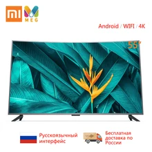 Телевизор Xiaomi Mi ТВ Android tv 4S 55 дюймов 4000R изогнутый 4K HDR экран ТВ wifi ультратонкий 2 ГБ+ 8 Гб Dolby аудио русифицированный