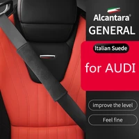 for audi seat belt shoulder cover a6la4la3a5a7a8lq5q3q2q7alcantara suede protective cover