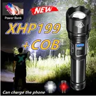 2021 Прямая поставка xhp199 Cob самый мощный фонарик usb Масштабирование красный светодиодный фонарик xhp90 26650 батарея лучшая уличная Зарядка для телефона