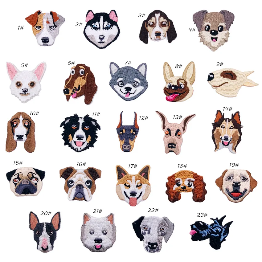 DIY Декоративные наклейки для одежды нашивки с вышитой собачкой из мультфильма