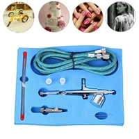 dual action gravity feed airbrush kit with 1 8m hose 0 20 30 5mm needle cup air brush for paint tattoo nail care air paint