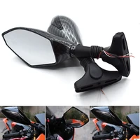 universal motorcycle side rearview mirror withled turn signal for ducati 749 999 1098 1198 s r 749sr 999sr 1198sr 848 evo