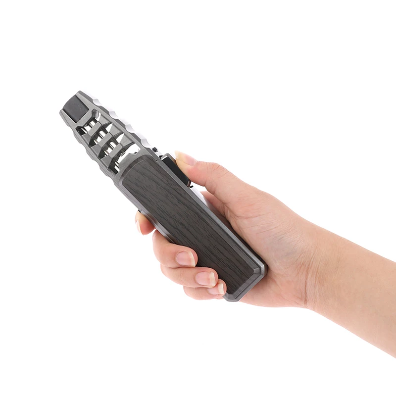 

Personalized kitchen baking blue flame inflatable metal cigar lighter grinding wheel lighter without butane gas