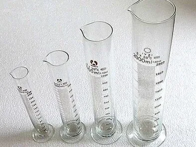 Мерный стеклянный цилиндр 5 2000 мл со шкалой для химических лабораторных