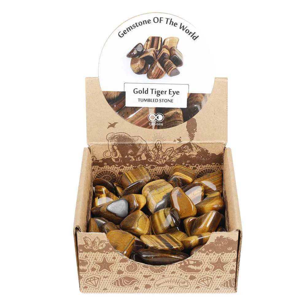 1 коробка золотые тигровый глаз опутанные камни драгоценные чакра домашний декор