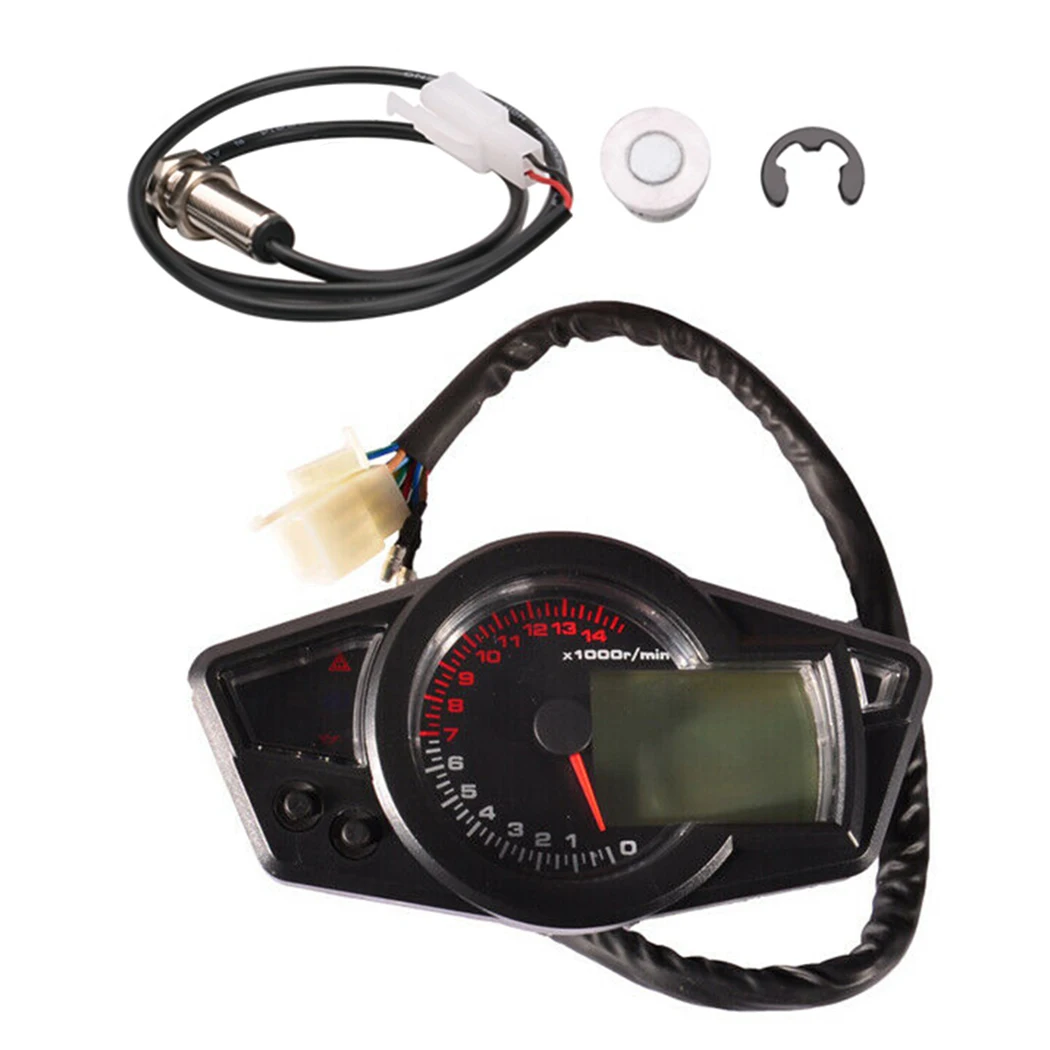 

Waterproof LCD digital RPM Display Speedometer Parts 14000RPM Tachometer