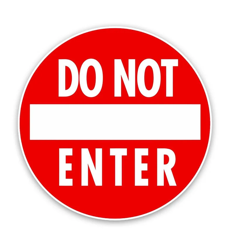 

Funny Do Not Enter Car Stickers Decals Car Window Car Decorative for Rear Window Trunk KK15*15cm