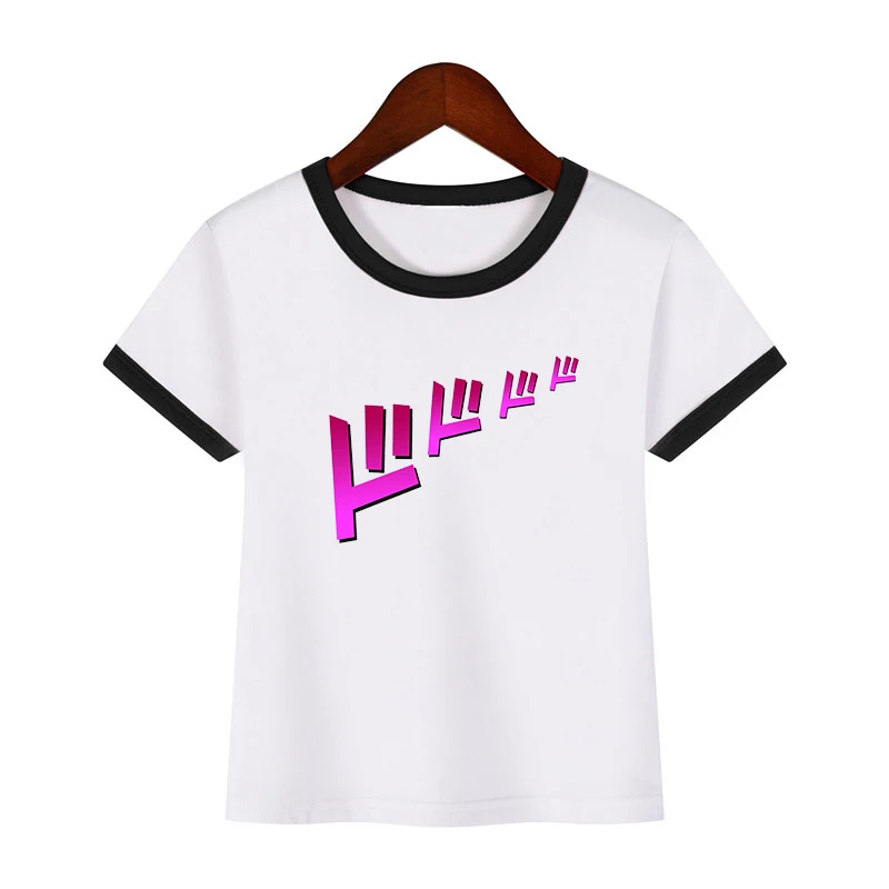 

New JoJo's Bizarre Adventure Vintage Child Manga T-shirt Harajuku Streetwear Print Camisetas Kids Vaporwave Japan Anime T shirt