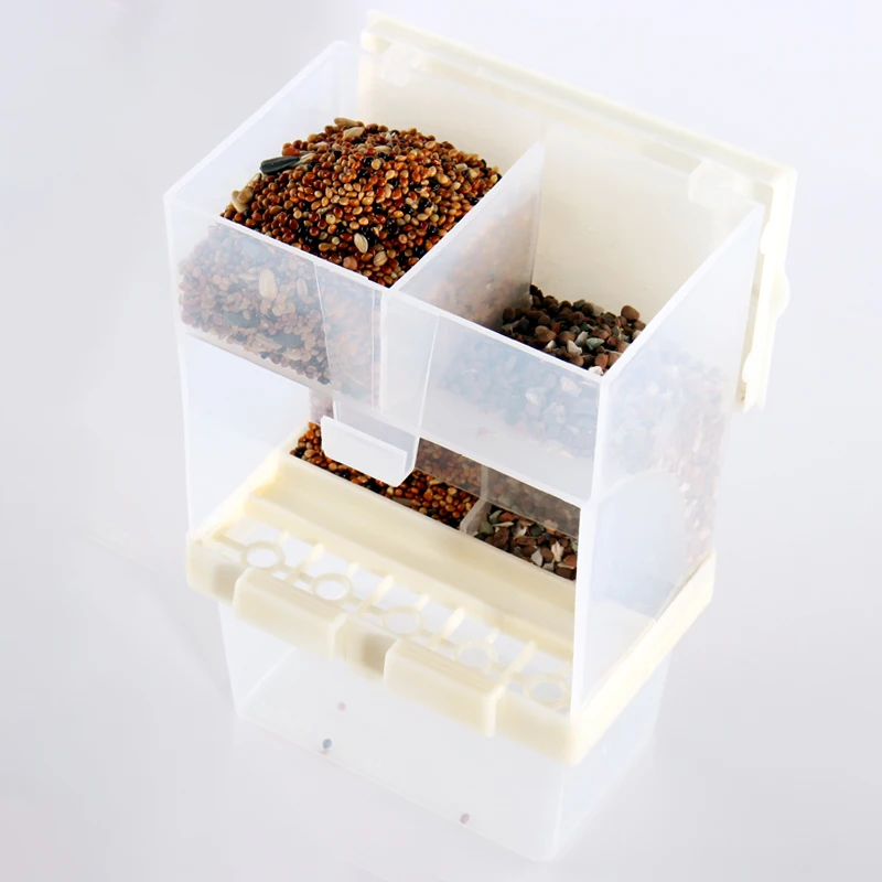 

Automatic Bird Feeder, No-Mess Bird Feeder, Cage Accessories For Budgerigar Canary Cockatiel Finch Parakeet Seed Food Container