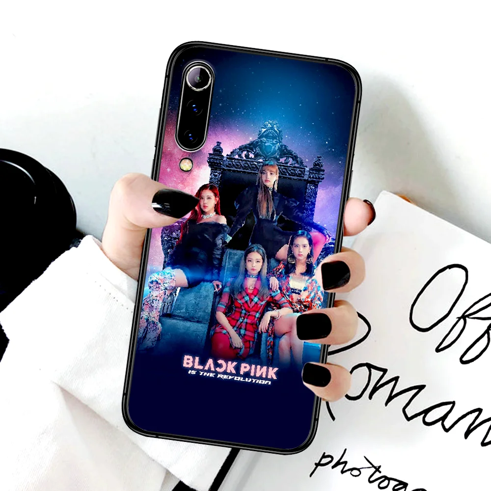 

Black-pinks Kpop Combination Phone Case For Xiaomi Mi Note 10 A3 9 MAX 3 A2 8 9 Lite Pro Ultra black Cover Trend Cell Tpu Funda