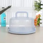 Пластиковый круглая коробка для выпечки с ручкой, чехол для дня рождения, свадьбы, коробка для хранения, контейнер для десертов, кондитерских изделий, держатель HX6D