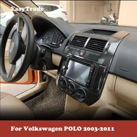 car sticker for volkswagen vw polo 2003 2011 carbon fiber colour pattern interior sticker set decal trim car accessories