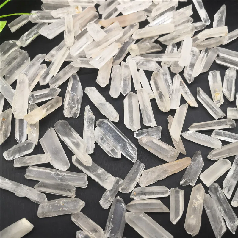 Natural Quartz White Aura Lemurian Seed Crystal Stones Point Specimen Decoration and Minerals | Дом и сад