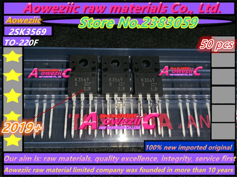 Aoweziic 2019 + 50 шт. 100% новый импортный оригинальный K3569 2SK3569 TO 220F silicon N channel MOS Тип 10A