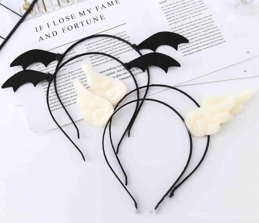 

New Cute Hair Accessories hairband girl angel imp wing hair hoop Halloween hair accessories headband