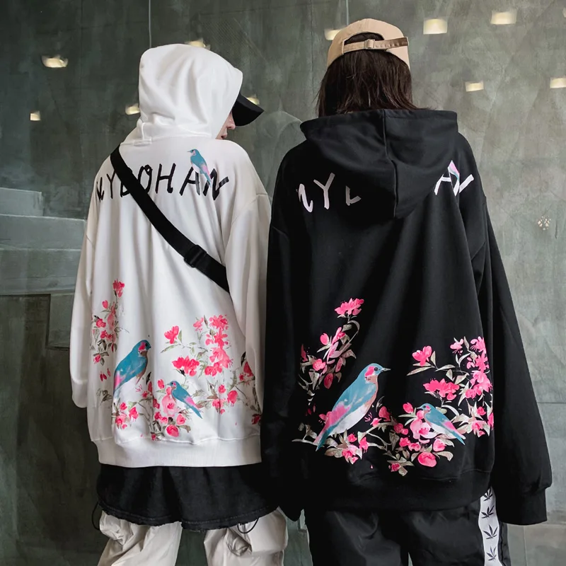 2019 Hip Hop Hoodies Bird Printing Sweatshirt Men Women Headwear Hoody Hiphop Sweatshirts | Мужская одежда